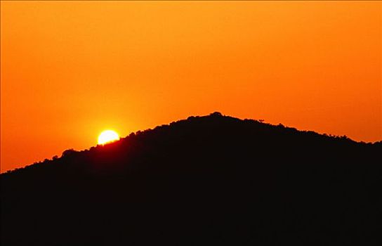 日落,斯威士兰,非洲