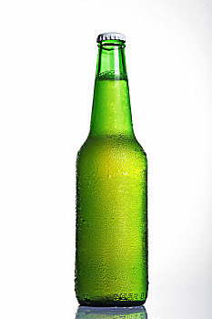 啤酒,瓶子,白色背景