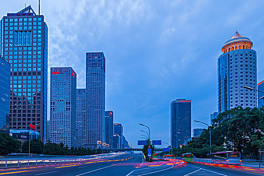 北京城市夜景和公路