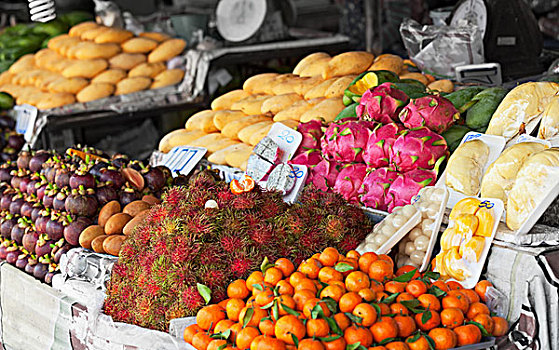 水果,架子,泰国,市场