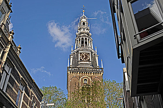 教堂塔,阿姆斯特丹,荷兰,欧洲