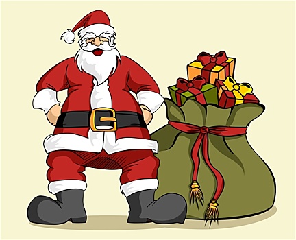 圣诞节,序列,圣诞老人,礼物,包