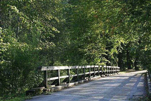 木桥,小,乡村,施蒂里亚,奥地利