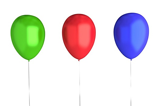 气球,绿色,红色,蓝色