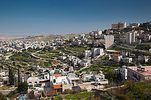 以色列,约旦河西岸,伯利恒,城镇景色,街道
