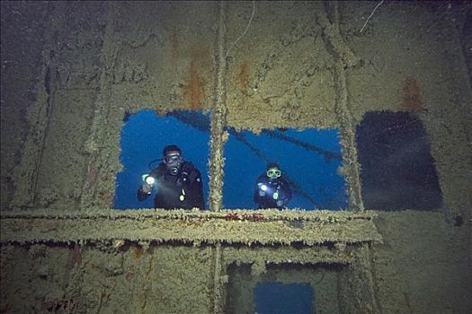 密克罗尼西亚,潜水者,探索,残骸