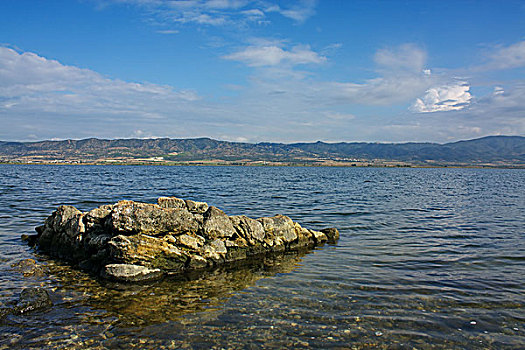 湖,风景,大,石头