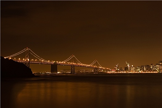 旧金山,天际线,夜晚