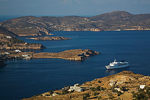 奢华,游船,帕特莫斯岛,希腊