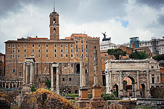 罗马,古罗马广场,遗址,古建筑,意大利