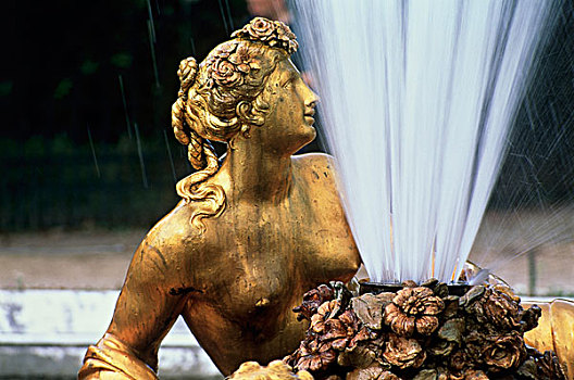 特写,雕塑,喷泉,凡尔赛宫,法国