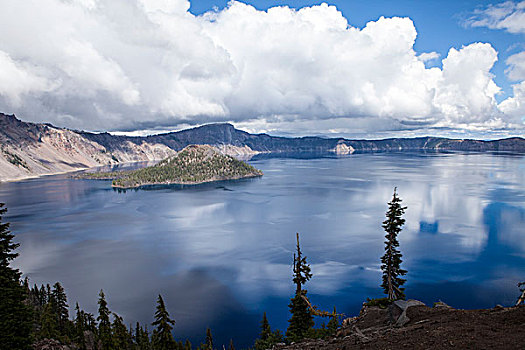 火山湖,俄勒冈,美国,北美