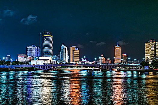 宁波城市风光夜景