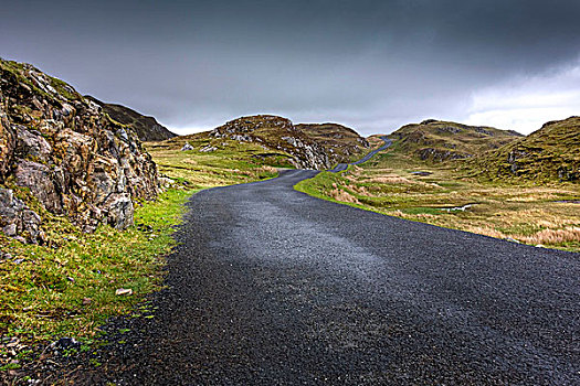 道路,悬崖,多纳格,爱尔兰