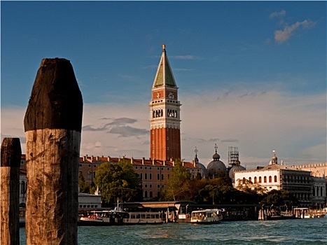 风景,钟楼,威尼斯,意大利