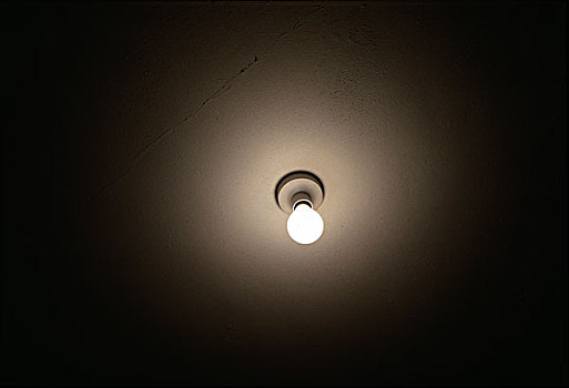 钨,亮光,灯泡,天花板