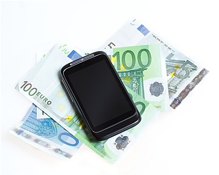 现代,手机,机智,电话,欧元,货币