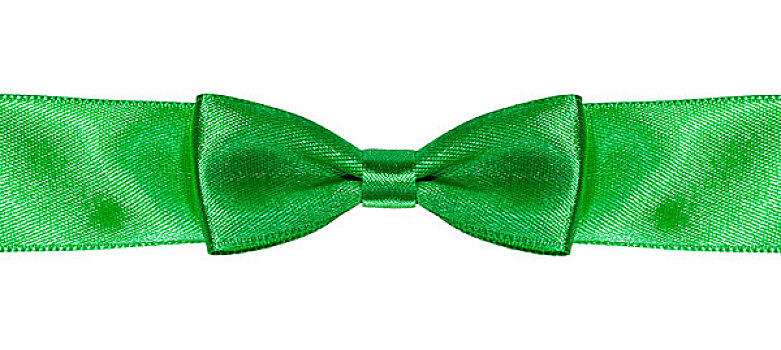 对称,蝴蝶结,打结,绿色,绸缎,丝带,特写