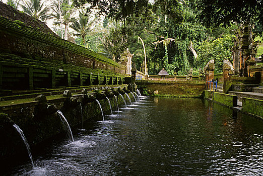 印度尼西亚,巴厘岛,神圣,庙宇,水池
