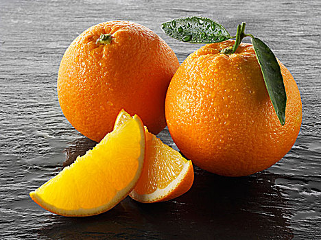 两个,橘子,楔形
