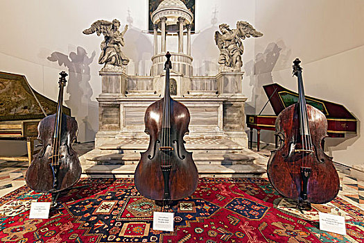 历史,器具,一对,低音乐器,音乐,教堂,圣马科,威尼斯,威尼托,意大利,欧洲