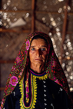 女人,衣服,传统服装,乡村,近郊,卡拉奇,交易,城市,巴基斯坦,十一月,2008年