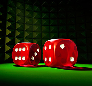 红色,骰子,绿色,桌子,斑点