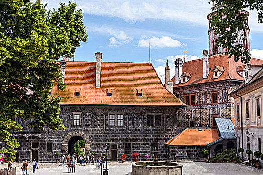 克鲁姆洛夫的历史悠久的城堡