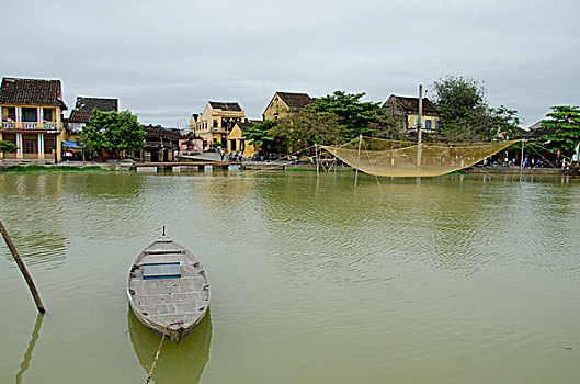 越南,历史,乡村,会安,重要,商贸,港口,世纪,河,风景,传统,渔船,世界遗产