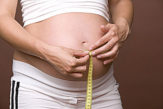 女人,怀孕,肚子,测量,带,序列,20-30岁,孕妇肚,仪表,感觉,身体,重量,增重,自然纯朴