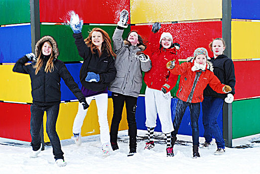 iceland,reykjavik,children,sliding,in,the,snow