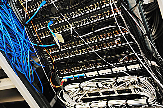 网络服务器,房间,线缆