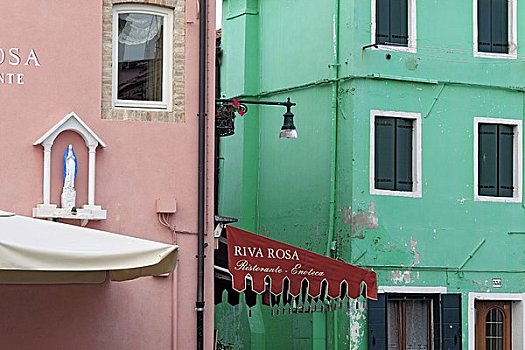 房子,色彩,建筑,布拉诺岛,威尼斯,威尼托