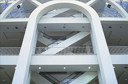 白色,楼梯,展厅,建筑,德国,欧洲