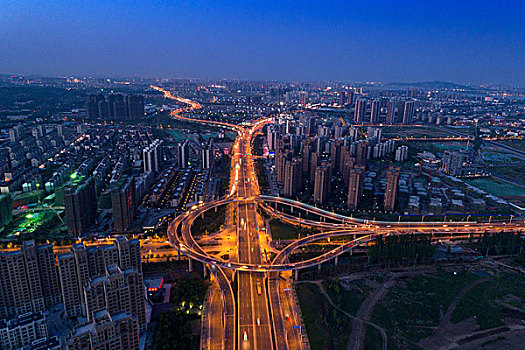 南京浦口快速路夜景