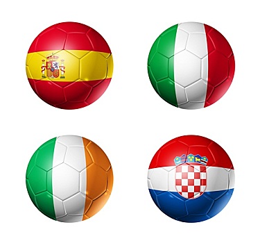 足球,欧元,杯子,多,旗帜