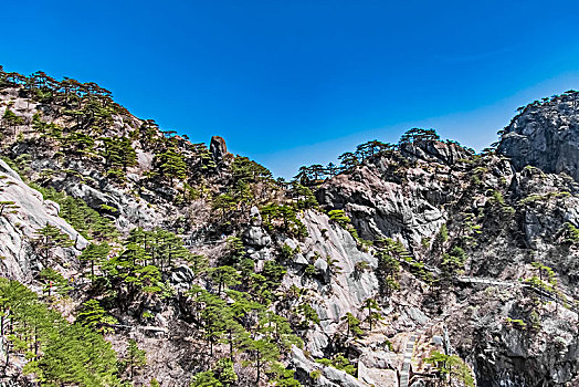 安徽省黄山市黄山风景区天都峰自然景观