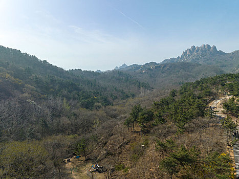 山东省青岛大珠山景区航拍图片