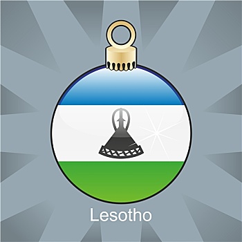 莱索托,旗帜,圣诞节,形状