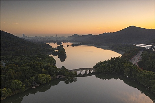 杭州市湘湖跨湖桥遗址博物馆航拍