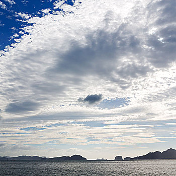 菲律宾,岛屿,太平洋,海洋,云,风景,船