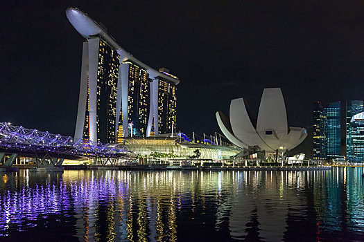 夜晚,风景,新加坡