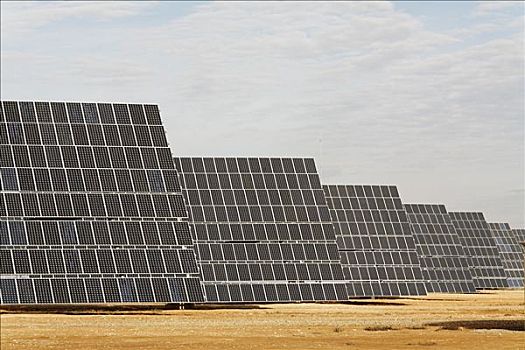 太阳能电池板,荒芜,阿拉贡,西班牙