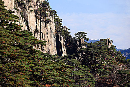 山峦,山顶,远景