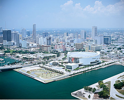 迈阿密,竞技场,天际线,佛罗里达,美国