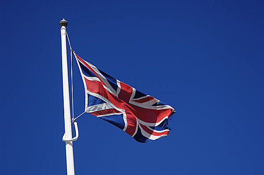 英格兰,德文郡,联合,旗帜,英国,飞,旗杆,蓝天