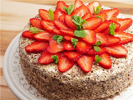 自制,巧克力蛋糕,草莓