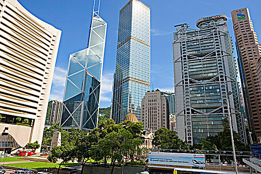 中心,天际线,香港