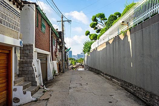 韩国首尔北村韩屋村的小巷