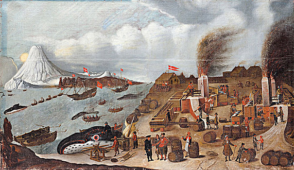 丹麦,捕鲸站,艺术家,动作,17世纪